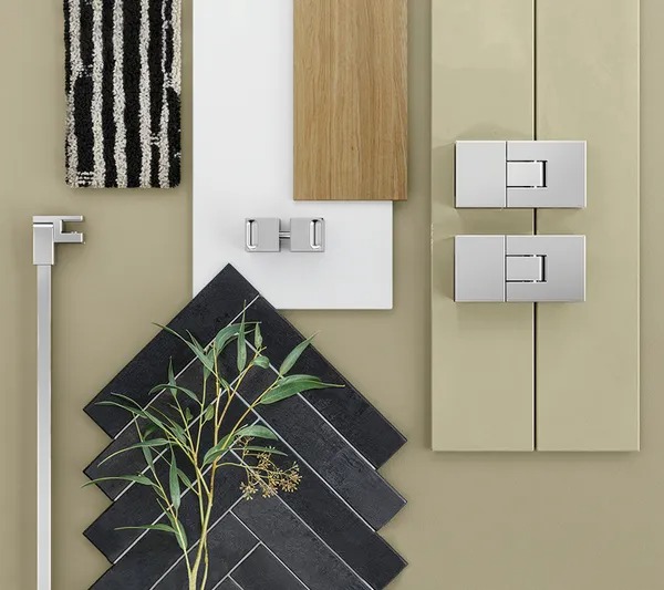 Juna®, Shower Door Hinge, Glass to Wall 90°